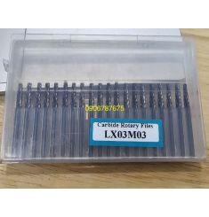 BỘ MŨI MÀI HỢP KIM HÌNH TRỤ 2 CHIỀU CÁN 3MM 20 MŨI