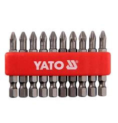 BỘ 10 MŨI VÍT 4 CẠNH PH2X50MM 21.8NM CHUÔI 1/4 INCH CHỐNG TRƯỢT YATO YT-0478