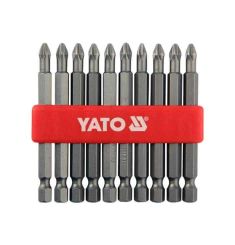BỘ 10 MŨI VÍT 4 CẠNH PH2X75MM 21.8NM CHUÔI 1/4 INCH CHỐNG TRƯỢT YATO YT-0480