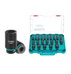 BỘ 22 ĐẦU TUÝP LỤC GIÁC SÂU 1/2 INCH DR DÙNG CHO MÁY SIẾT BU LOONG TOTAL THKISD12226L