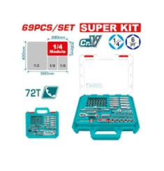 BỘ 69 ĐẦU TUÝP 1/4 INCH DR TOTAL THT141696