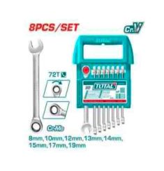 BỘ 8 CỜ LÊ MIỆNG VÒNG XOAY CHIỀU 8-19MM TOTAL THT103RK086
