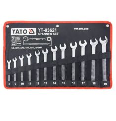 BỘ CỜ LÊ VÒNG MIỆNG 12 CHI TIẾT 8-19MM CHUẨN DIN 3113 YATO YT-03621