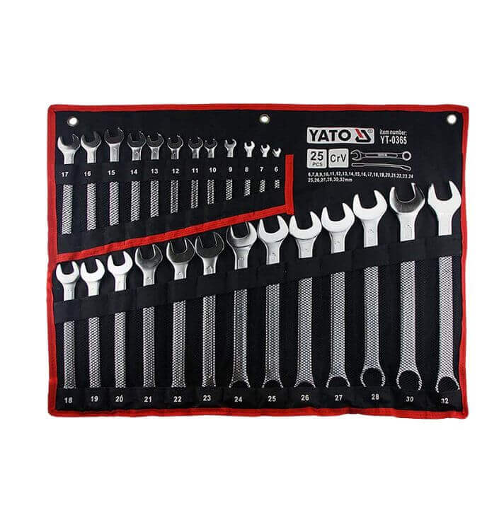 BỘ CỜ LÊ VÒNG MIỆNG 25 CHI TIẾT 6-32MM CHUẨN DIN 3113 YATO YT-0365