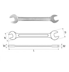 CỜ LÊ 2 ĐẦU MIỆNG MỜ 25X28MM YATO YT-0377