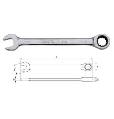 CỜ LÊ VÒNG MIỆNG TỰ ĐỘNG LẬT ĐẢO CHIỀU BÓNG 13MM YATO YT-0194