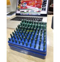 HỘP ĐÁ MÀI CAO SU XANH 100 MŨI CÁN 3MM