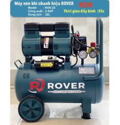 MÁY NÉN KHÍ KHÔNG DẦU TUA NHANH 30 LÍT ROVER RVN 25