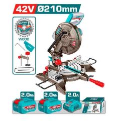 MÁY CƯA CẮT GÓC 210MM KHÔNG CHỔI THAN DÙNG PIN 42V TOTAL TMSLI422182