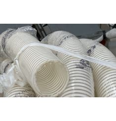 ỐNG HÚT BỤI GÂN NHỰA TRẮNG PHI 40MM DÀI 30M