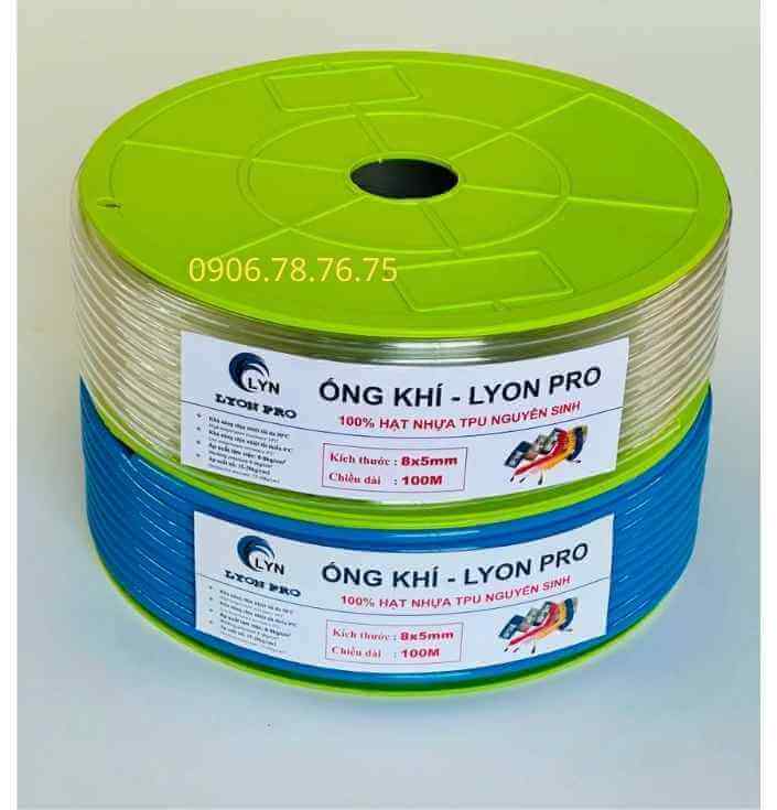 ỐNG HƠI PU LYON PRO PHI 12X8X100M MÀU XANH LYON12X