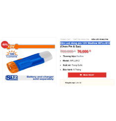 ĐÈN LED DÙNG PIN 12V WADFOW WFLLI912