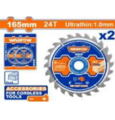 BỘ 2 LƯỠI CƯA TCT SIÊU MỎNG 165MM WADFOW WTC3K16