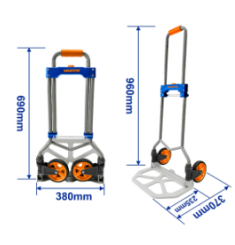 XE ĐẨY HÀNG 2 BÁNH GẤP GỌN 60KG WADFOW WWB9A06