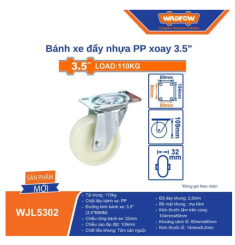 BÁNH XE ĐẨY NHỰA PP XOAY 3.5