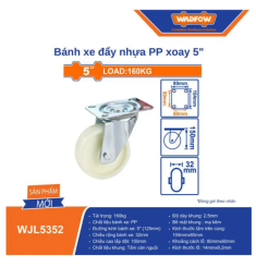 BÁNH XE ĐẨY NHỰA PP XOAY 5