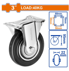 BÁNH XE ĐẨY CAO SU CỐ ĐỊNH 3