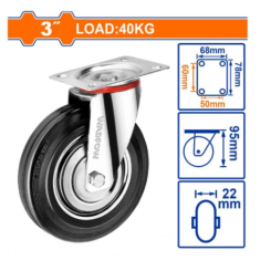 BÁNH XE ĐẨY CAO SU XOAY 3