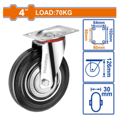 BÁNH XE ĐẨY CAO SU XOAY 4