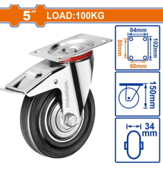 BÁNH XE ĐẨY CAO SU XOAY 5