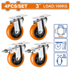 BỘ 4 BÁNH XE ĐẨY XOAY 3