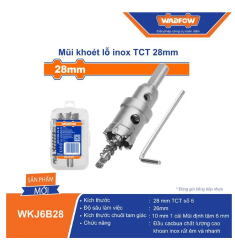 MŨI KHOÉT LỖ INOX TCT 28MM WADFOW WKJ6B28