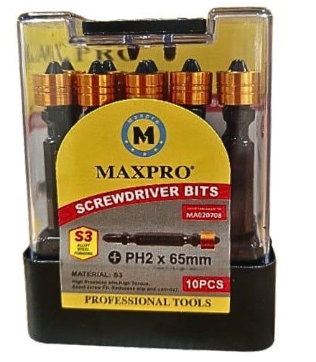 MŨI VÍT ĐEN CAO CẤP -PH2X65MM S3 - 708 KHOEN MAXPRO MA020708