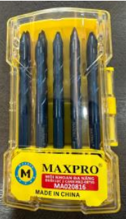 MŨI KHOAN ĐN ĐUÔI LỤC 2 CẠNH10C/ VỈ MK2-08*95 MAXPRO MA020816