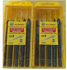 VỈ 5 MŨI KHOAN ĐN ĐUÔI LỤC 4CẠNH MK4-5PC MAXPRO MA020823