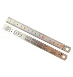 THƯỚC LÁ INOX MẠ NHŨ BẠC SHINWA 15CM 13005