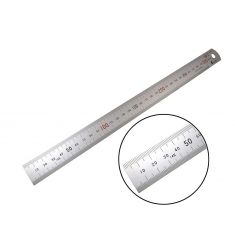 THƯỚC LÁ INOX MẠ NHŨ BẠC SHINWA 30CM 13013