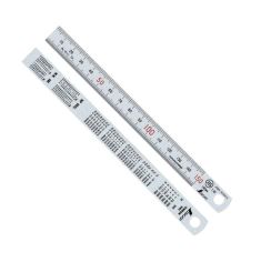 THƯỚC LÁ INOX MẠ NHŨ BẠC 30CM SHINWA 13013 H101C